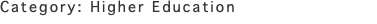 Category: Higher Education